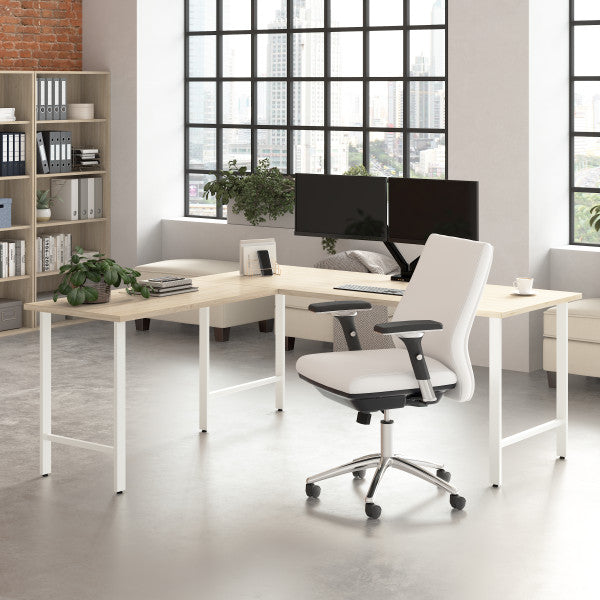 Shop Bush Furniture for you Hustle 72W x 30D Computer Desk with Metal Legs 05 HUD272NE  color natural elm