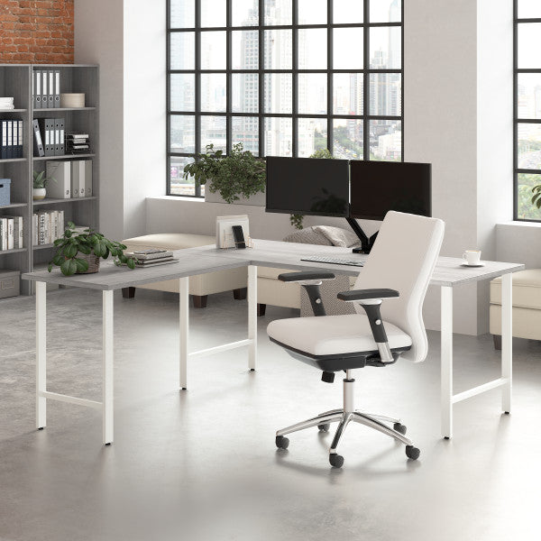 Shop Bush Furniture for you Hustle 72W x 30D Computer Desk with Metal Legs 05 HUD272PG  color platinum gray