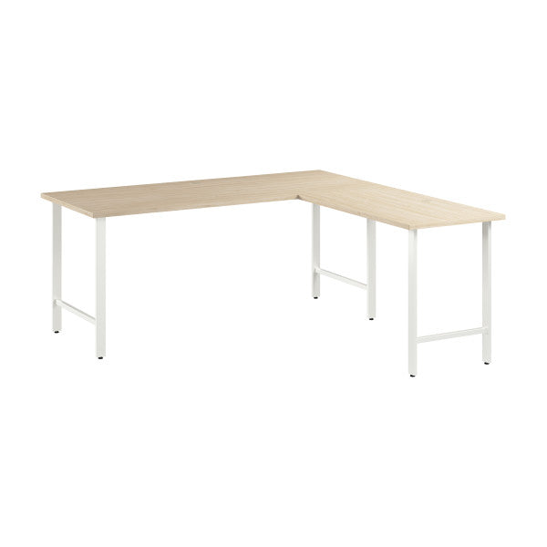 Shop Bush Furniture for you Hustle 72W x 30D L Shaped Computer Desk with Metal Legs 02 HUS001NE  color natural elm