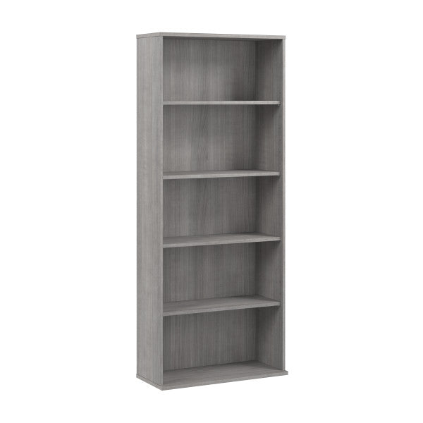 Shop Bush Furniture for you Hustle Tall 5 Shelf Bookcase 02 HUB230PG  color platinum gray