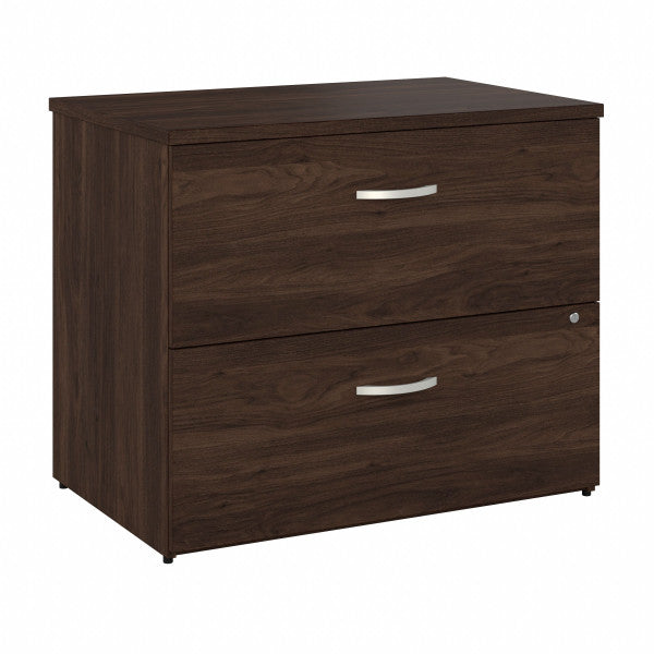 Shop Bush Furniture for you Hybrid 2 Drawer Lateral File Cabinet - Assembled 02 HYF136BWSU-Z  color black walnut