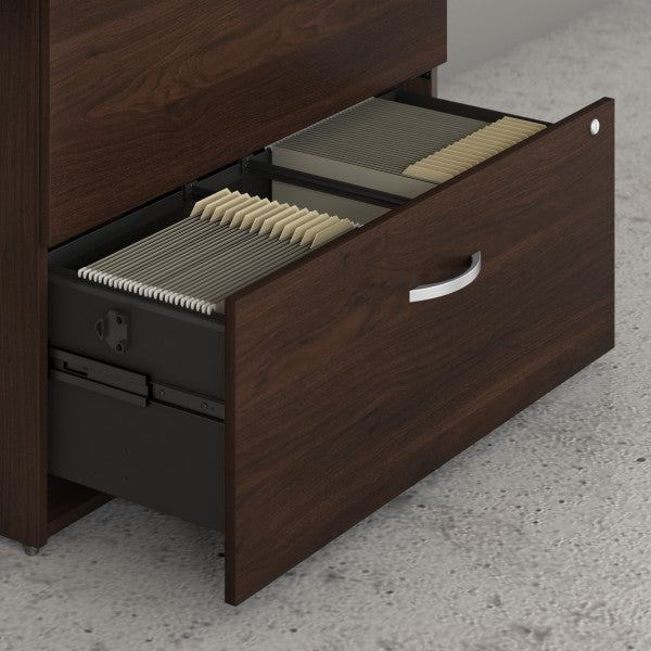 Shop Bush Furniture for you Hybrid 2 Drawer Lateral File Cabinet - Assembled 07 HYF136BWSU-Z  color black walnut