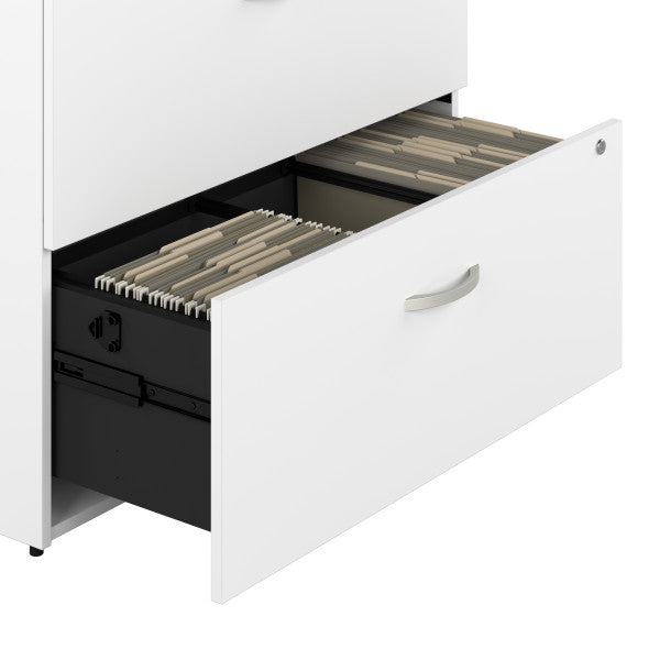 Shop Bush Furniture for you Hybrid 2 Drawer Lateral File Cabinet - Assembled 07 HYF136WHSU-Z  color white