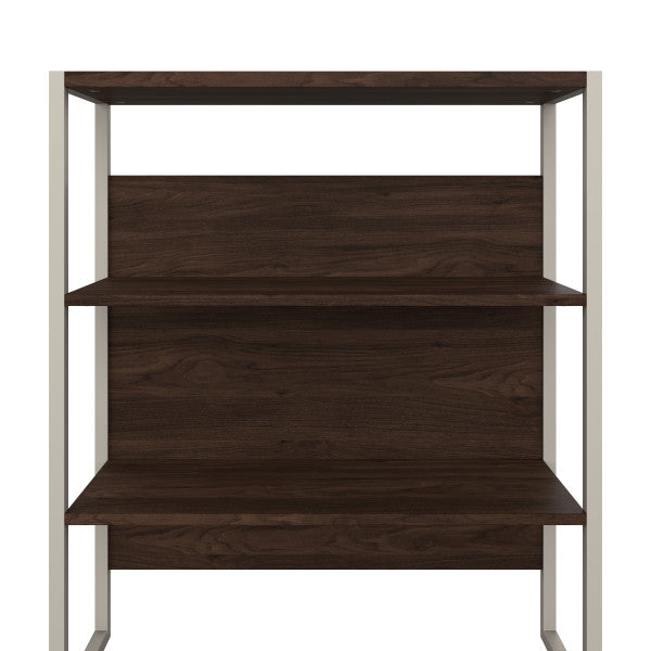 Shop Bush Furniture for you Hybrid 2 Drawer Lateral File Cabinet with Shelves 07 HYB018BWSU  color black walnut