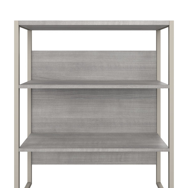 Shop Bush Furniture for you Hybrid 2 Drawer Lateral File Cabinet with Shelves 07 HYB018PGSU  color platinum gray