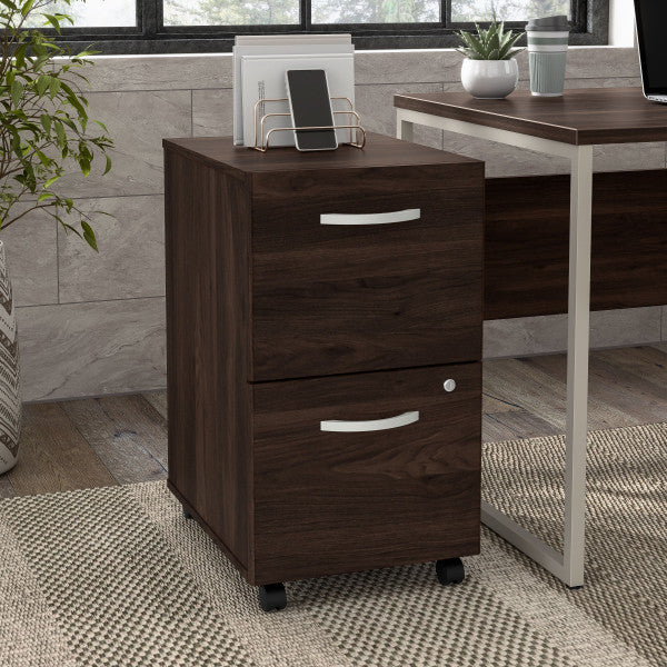 Shop Bush Furniture for you Hybrid 2 Drawer Mobile File Cabinet - Assembled 01 HYF116BWSU-Z  color black walnut