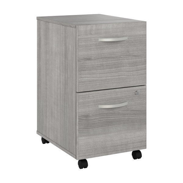 Shop Bush Furniture for you Hybrid 2 Drawer Mobile File Cabinet - Assembled 02 HYF116PGSU-Z  color platinum gray