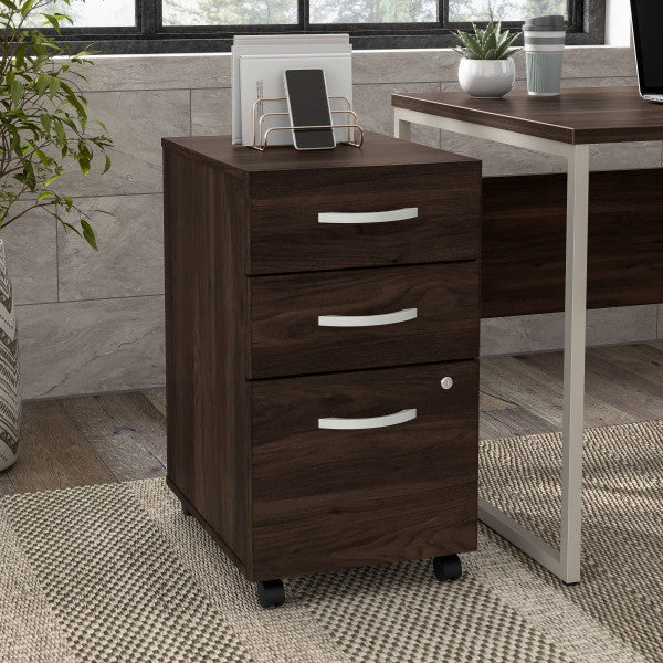 Shop Bush Furniture for you Hybrid 3 Drawer Mobile File Cabinet - Assembled 01 HYF216BWSU-Z  color black walnut