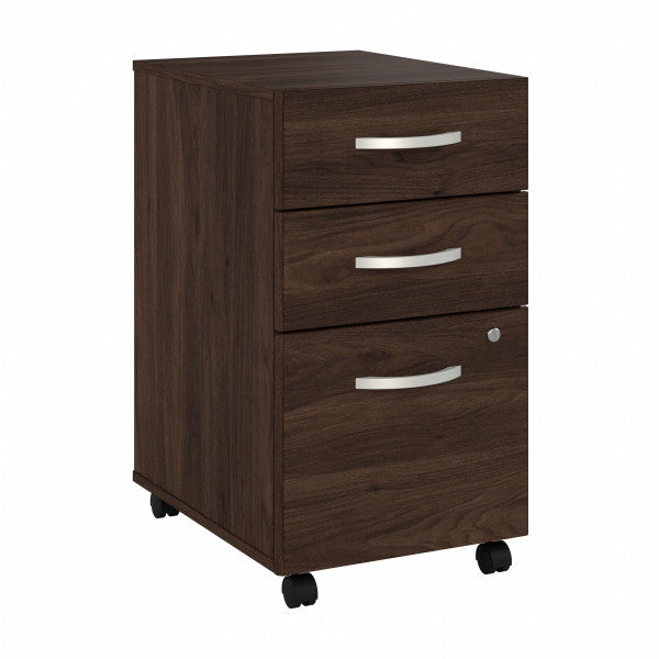 Shop Bush Furniture for you Hybrid 3 Drawer Mobile File Cabinet - Assembled 02 HYF216BWSU-Z  color black walnut