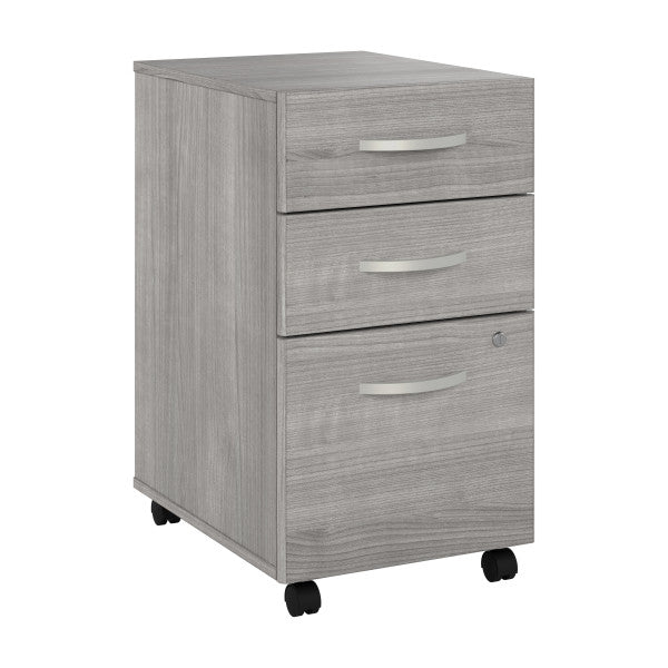 Shop Bush Furniture for you Hybrid 3 Drawer Mobile File Cabinet - Assembled 02 HYF216PGSU-Z  color platinum gray