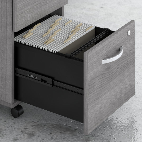 Shop Bush Furniture for you Hybrid 3 Drawer Mobile File Cabinet - Assembled 07 HYF216PGSU-Z  color platinum gray