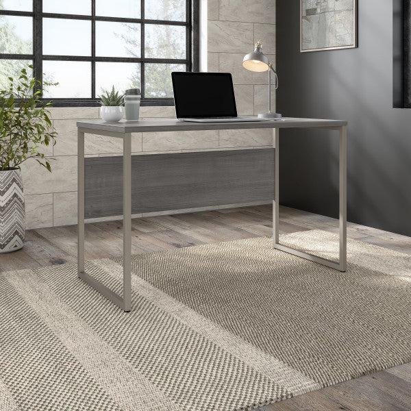 Shop Bush Furniture for you Hybrid 48W x 24D Computer Table Desk with Metal Legs 01 HYD148PG  color platinum gray