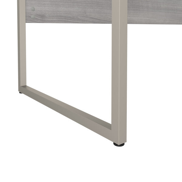 Shop Bush Furniture for you Hybrid 48W x 24D Computer Table Desk with Metal Legs 09 HYD148PG  color platinum gray