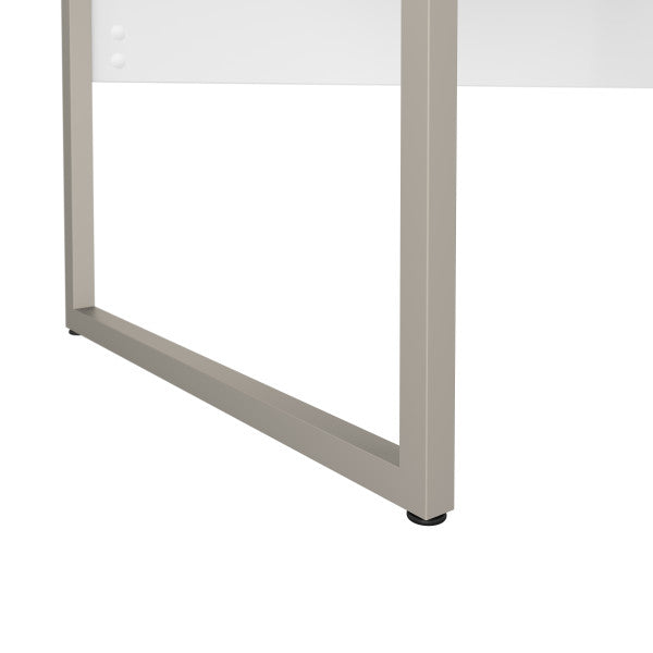 Shop Bush Furniture for you Hybrid 48W x 24D Computer Table Desk with Metal Legs 09 HYD148WH  color white