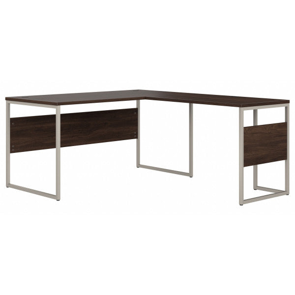 Shop Bush Furniture for you Hybrid 60W x 30D L Shaped Table Desk with Metal Legs 02 HYB027BW  color black walnut