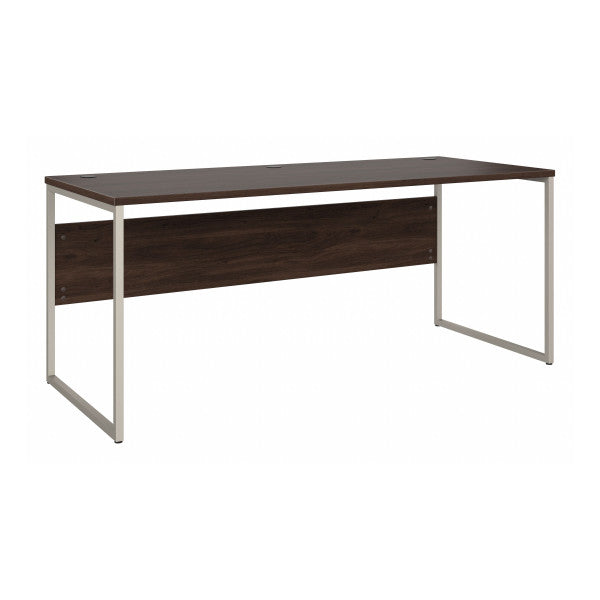 Shop Bush Furniture for you Hybrid 72W x 30D Computer Table Desk with Metal Legs 02 HYD373BW  color black walnut