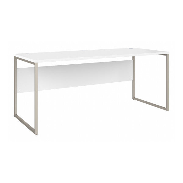 Shop Bush Furniture for you Hybrid 72W x 30D Computer Table Desk with Metal Legs 02 HYD373WH  color white