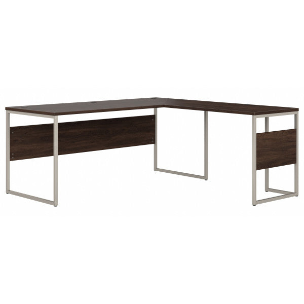 Shop Bush Furniture for you Hybrid 72W x 30D L Shaped Table Desk with Metal Legs 02 HYB026BW  color black walnut