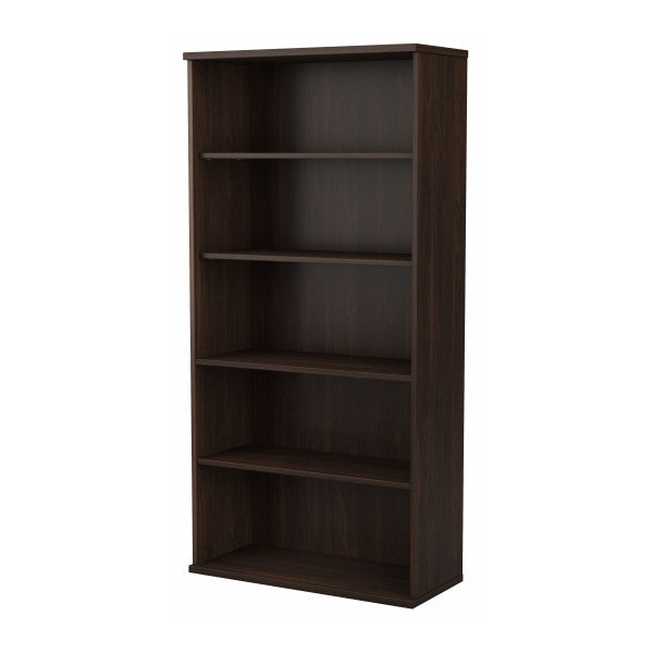 Shop Bush Furniture for you Hybrid Tall 5 Shelf Bookcase 02 HYB136BW-Z  color black walnut