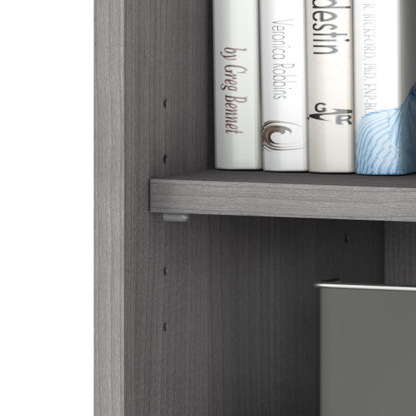 Shop Bush Furniture for you Hybrid Tall 5 Shelf Bookcase 07 HYB136PG-Z  color platinum gray