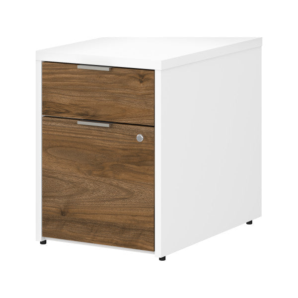 Shop Bush Furniture for you Jamestown 2 Drawer File Cabinet - Assembled 02 JTF116FWWHSU  color fresh walnut white