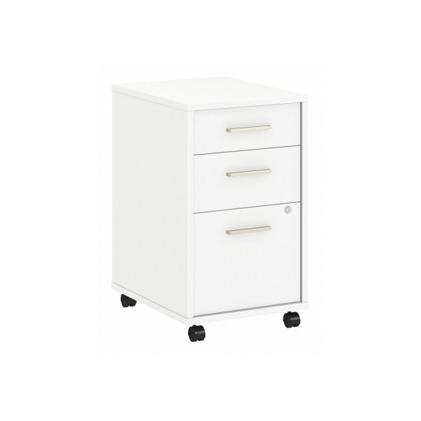 Shop Bush Furniture for you Method 3 Drawer Mobile File Cabinet - Assembled 02 KI70203SU  color white