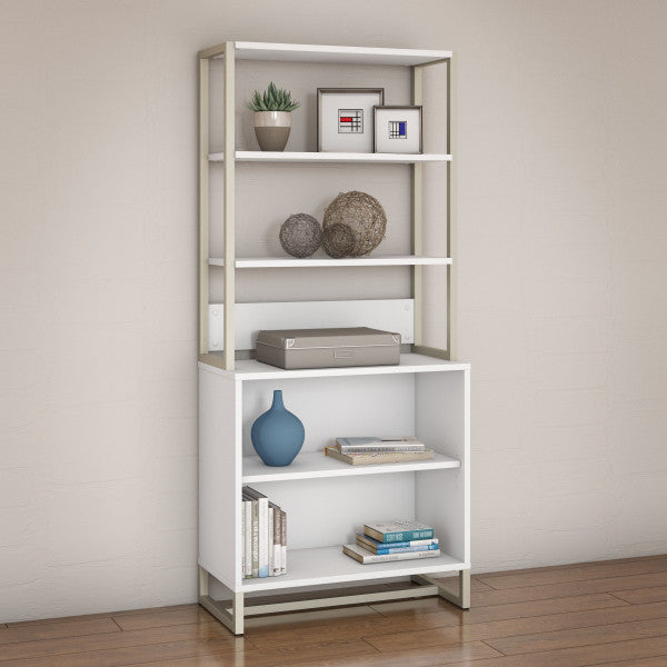 Shop Bush Furniture for you Method Bookcase with Hutch 01 MTH013WH  color white