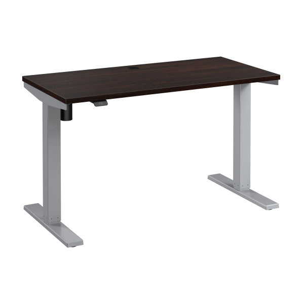 Shop Bush Furniture for you Move 40 Series 48W x 24D Electric Height Adjustable Standing Desk 02 M4S4824BWSK  color black walnut cool gray metallic