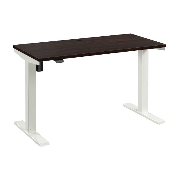 Shop Bush Furniture for you Move 40 Series 48W x 24D Electric Height Adjustable Standing Desk 02 M4S4824BWWK  color black walnut white powder coat