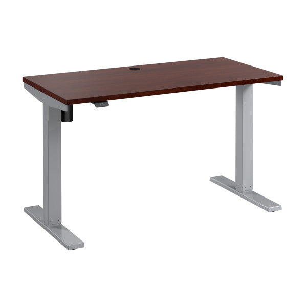 Shop Bush Furniture for you Move 40 Series 48W x 24D Electric Height Adjustable Standing Desk 02 M4S4824HCSK  color hansen cherry cool gray metallic