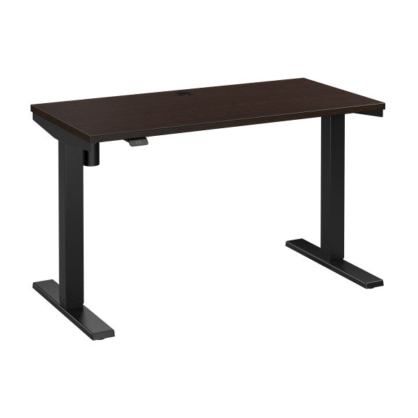 Shop Bush Furniture for you Move 40 Series 48W x 24D Electric Height Adjustable Standing Desk 02 M4S4824MRBK  color mocha cherry black powder coat