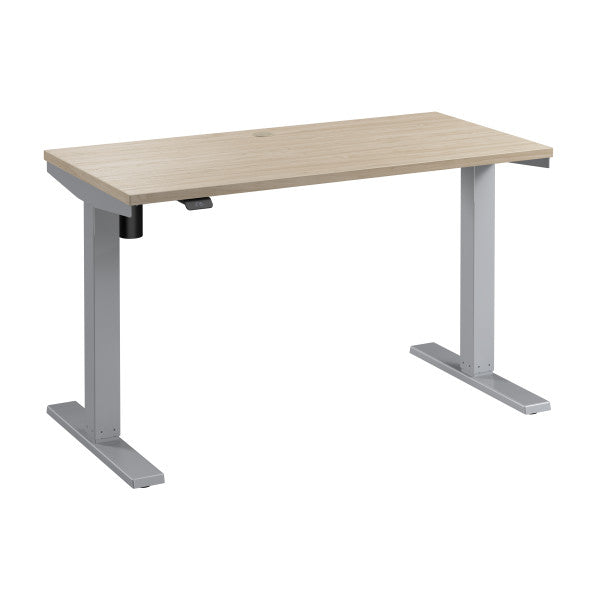 Shop Bush Furniture for you Move 40 Series 48W x 24D Electric Height Adjustable Standing Desk 02 M4S4824NESK  color natural elm cool gray metallic