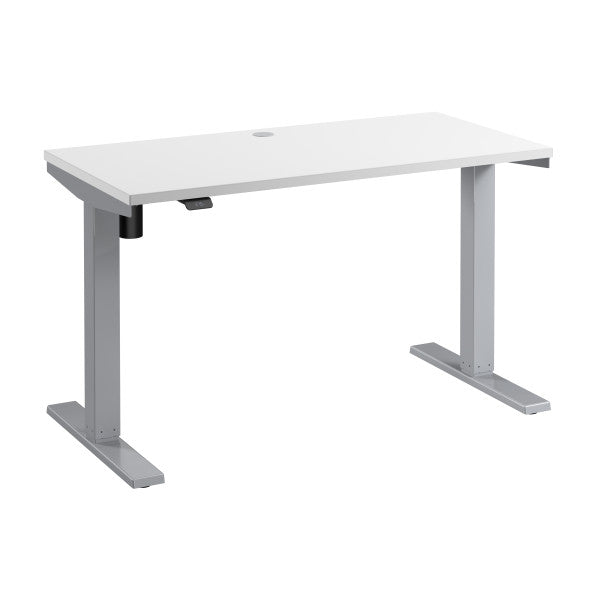 Shop Bush Furniture for you Move 40 Series 48W x 24D Electric Height Adjustable Standing Desk 02 M4S4824WHSK  color white cool gray metallic