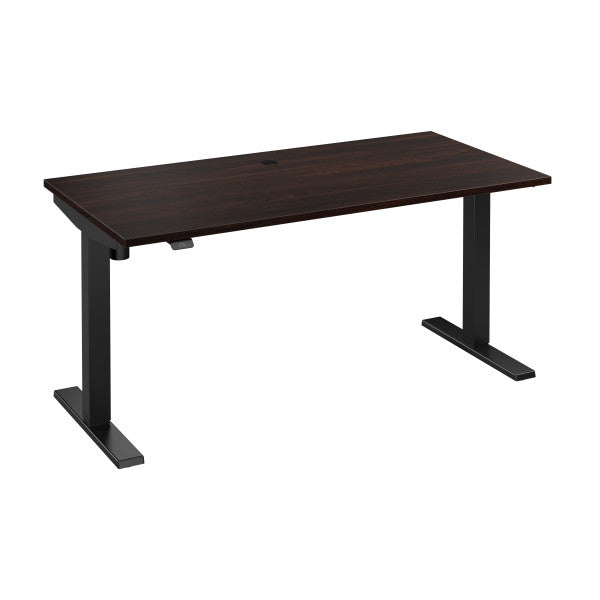 Shop Bush Furniture for you Move 40 Series 60W x 30D Electric Height Adjustable Standing Desk 02 M4S6030BWBK  color black walnut black powder coat