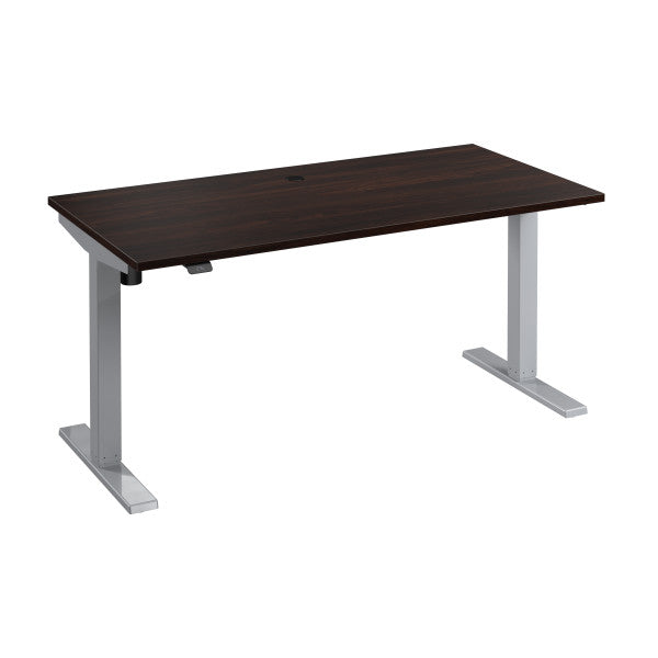 Shop Bush Furniture for you Move 40 Series 60W x 30D Electric Height Adjustable Standing Desk 02 M4S6030BWSK  color black walnut cool gray metallic