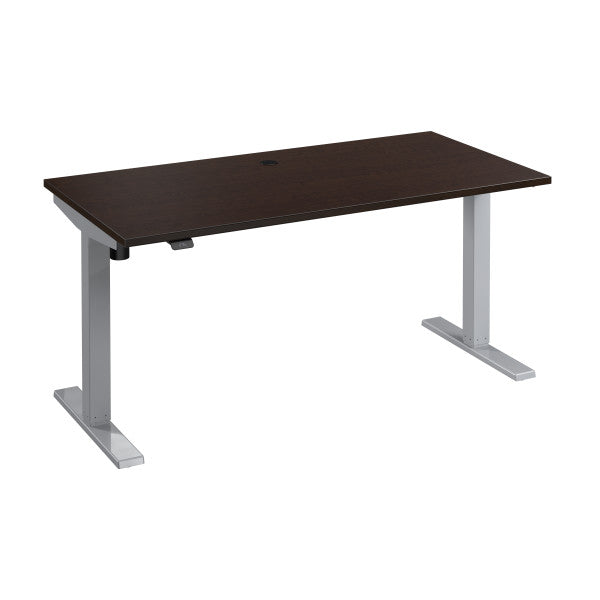 Shop Bush Furniture for you Move 40 Series 60W x 30D Electric Height Adjustable Standing Desk 02 M4S6030MRSK  color mocha cherry cool gray metallic