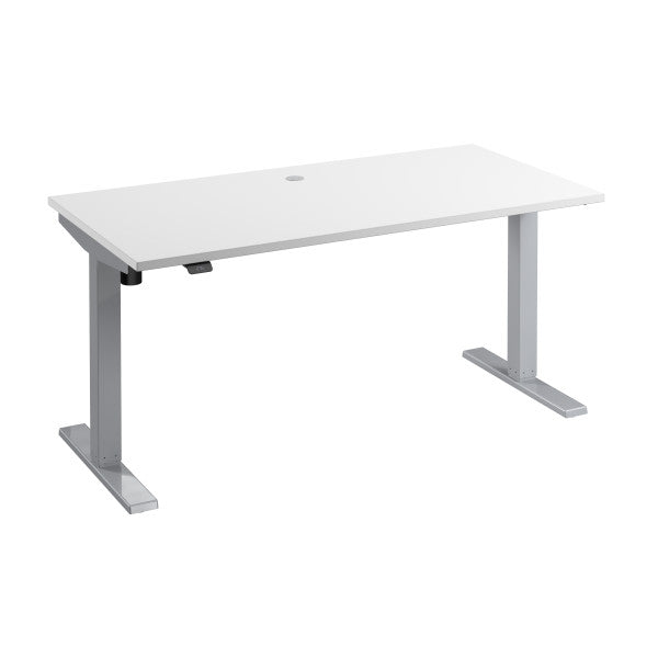 Shop Bush Furniture for you Move 40 Series 60W x 30D Electric Height Adjustable Standing Desk 02 M4S6030WHSK  color white cool gray metallic