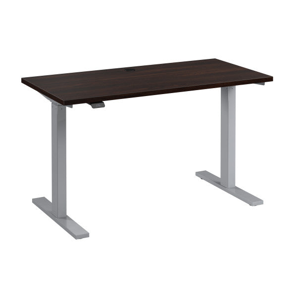 Shop Bush Furniture for you Move 60 Series 48W x 24D Electric Height Adjustable Standing Desk 02 M6S4824BWSK  color black walnut cool gray metallic