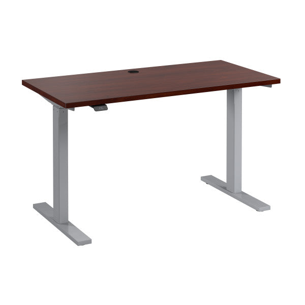 Shop Bush Furniture for you Move 60 Series 48W x 24D Electric Height Adjustable Standing Desk 02 M6S4824HCSK  color hansen cherry cool gray metallic