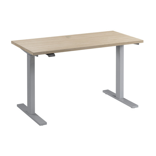 Shop Bush Furniture for you Move 60 Series 48W x 24D Electric Height Adjustable Standing Desk 02 M6S4824NESK  color natural elm cool gray metallic