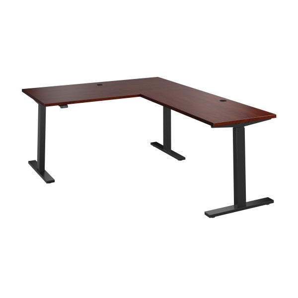 Shop Bush Furniture for you Move 60 Series 60W Height Adjustable L Shaped Standing Desk 02 M6SL6078HCBK  color hansen cherry black powder coat