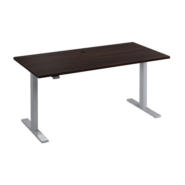 Shop Bush Furniture for you Move 60 Series 60W x 30D Electric Height Adjustable Standing Desk 02 M6S6030BWSK  color black walnut cool gray metallic