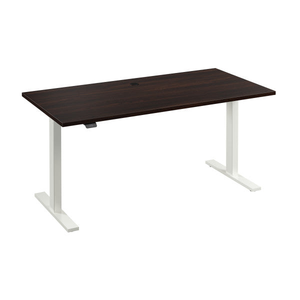 Shop Bush Furniture for you Move 60 Series 60W x 30D Electric Height Adjustable Standing Desk 02 M6S6030BWWK  color black walnut white powder coat