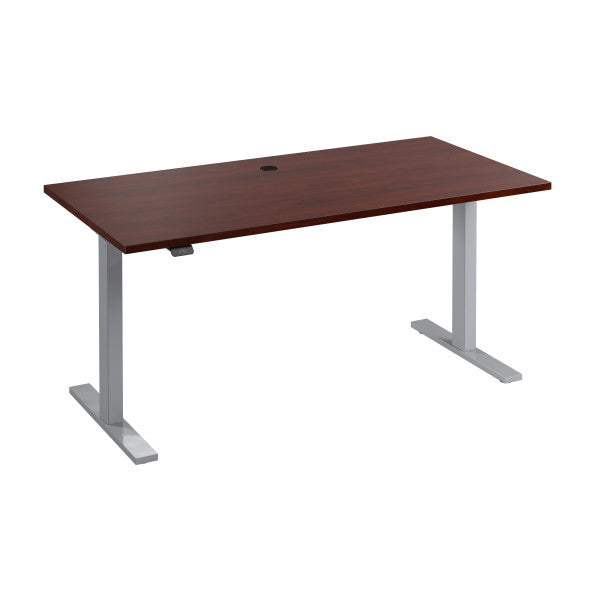 Shop Bush Furniture for you Move 60 Series 60W x 30D Electric Height Adjustable Standing Desk 02 M6S6030HCSK  color hansen cherry cool gray metallic