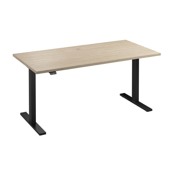 Shop Bush Furniture for you Move 60 Series 60W x 30D Electric Height Adjustable Standing Desk 02 M6S6030NEBK  color natural elm black powder coat