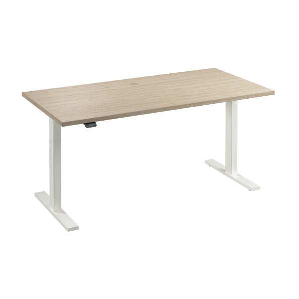 Shop Bush Furniture for you Move 60 Series 60W x 30D Electric Height Adjustable Standing Desk 02 M6S6030NEWK  color natural elm white powder coat