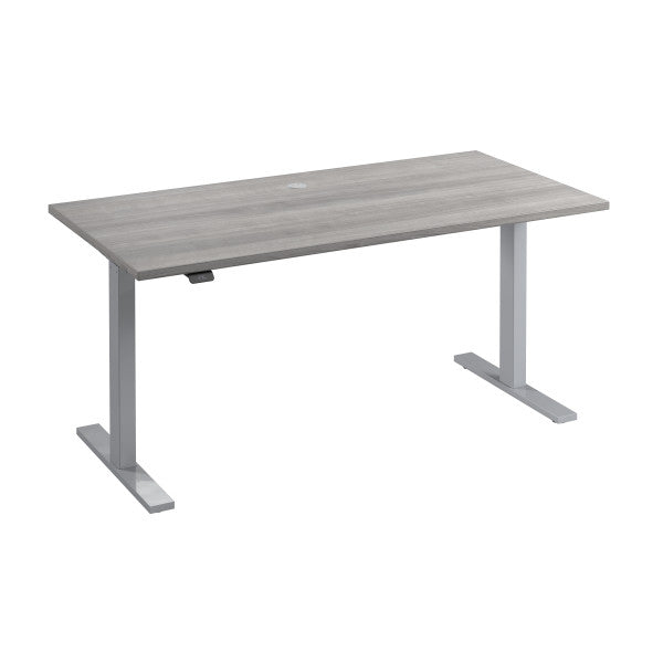 Shop Bush Furniture for you Move 60 Series 60W x 30D Electric Height Adjustable Standing Desk 02 M6S6030PGSK  color platinum gray cool gray metallic