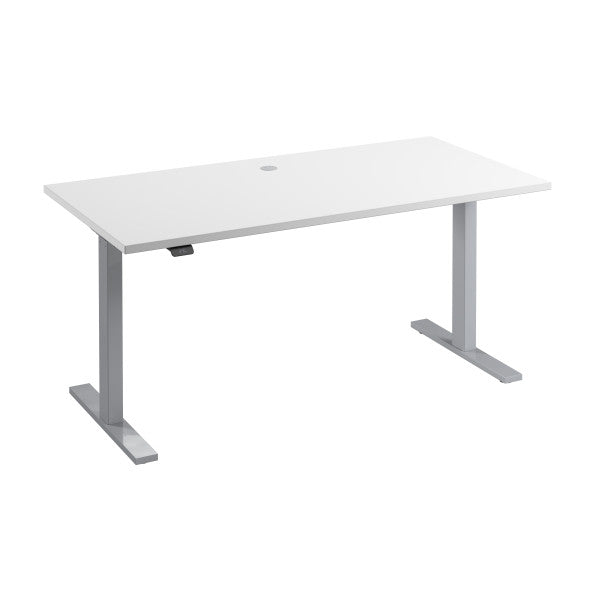 Shop Bush Furniture for you Move 60 Series 60W x 30D Electric Height Adjustable Standing Desk 02 M6S6030WHSK  color white cool gray metallic