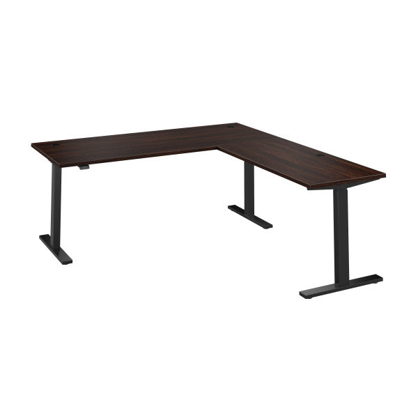 Shop Bush Furniture for you Move 60 Series 72W Height Adjustable L Shaped Standing Desk 02 M6SL7278BWBK  color black walnut black powder coat