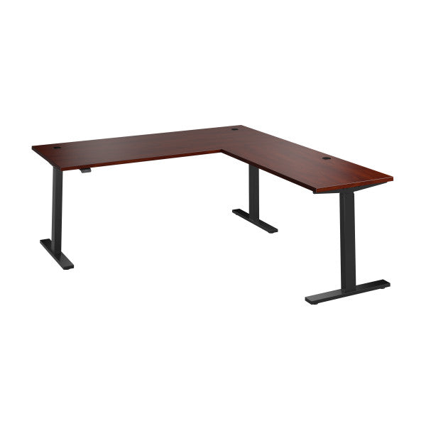 Shop Bush Furniture for you Move 60 Series 72W Height Adjustable L Shaped Standing Desk 02 M6SL7278HCBK  color hansen cherry black powder coat